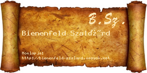Bienenfeld Szalárd névjegykártya